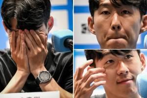 一度落泪!33岁孙兴慜宣布离队后捂脸擦泪,随后露出微笑掩盖悲伤 一度落泪!33岁孙兴慜宣布离队后捂脸擦泪,随后露出微笑掩盖悲伤