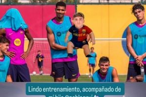 阿劳霍晒照:美好的训练时光,有儿子加维相伴左右 阿劳霍晒照:美好的训练时光,有儿子加维相伴左右