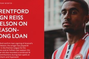 官方:布伦特福德租借阿森纳25岁右边锋雷斯-尼尔森1个赛季 官方:布伦特福德租借阿森纳25岁右边锋雷斯-尼尔森1个赛季