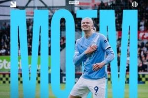 打进制胜球！哈兰德当选曼城1-0布伦特福德一役队内最佳