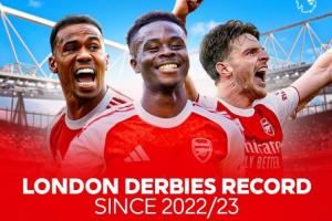 伦敦之王?自22/23赛季枪手伦敦德比87分断层领先,切尔西66分第2 伦敦之王?自22/23赛季枪手伦敦德比87分断层领先,切尔西66分第2